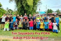 TC Pemain Pra PORA Cabor Sepakbola Aceh Barat tanpa bantuan KONI