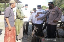 Bupati Aceh Barat serahkan ribuan itik dan puluhan kambing untuk warga