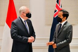 Presiden  Jokowi adakan pertemuan bilateral dengan PM Australia di Roma