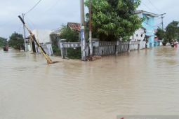 Banjir rendam ratusan rumah di Cilamaya Karawang