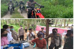 Medan yang sulit tak halangani niat Pangdam dan Kapoldasu ajak warga pedalaman Nias untuk divaksin