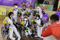 Bintang-Vani pasangan asal Jawa Tengah berhasil raih emas terakhir boccia Peparnas