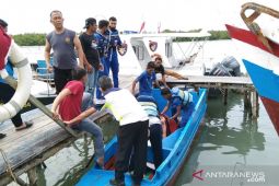 Kapal nelayan terbakar di Perairan Selat Nasik