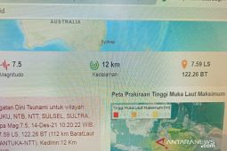 Gempa berkekuatan 7,5 magnitudo terasa di Makassar