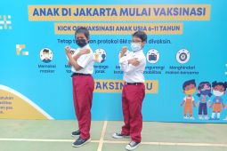 Kick off vaksinasi usia 6-11 tahun dilakukan  serentak di tiga provinsi