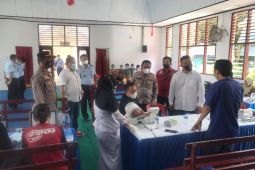 Pamatwil Poldasu dan Kapolres Tapteng pantau proses vaksinasi di Lapas Sibolga sampai ke kecamatan dan kelurahan