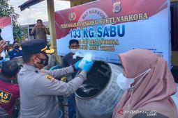 133 kilogram sabu-sabu dimusnahkan