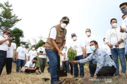 Kawasan Bendungan Sindangheula ditanam ratusan pohon, Wabup Serang ajak warga pelihara