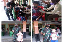 Dandim 0211/TT tinjau pelaksanaan vaksinasi keluarga besar tentara