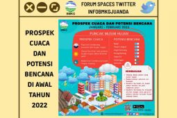 Sebagian wilayah Jatim diprediksi hujan saat pergantian tahun