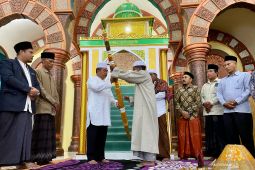 Bupati Aceh Barat resmikan mimbar baru mirip mimbar Masjid Madinah di Masjid Agung Baitul Makmur