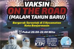 Malam tahun baru di Banjarmasin dilakukan giat "Vaksin on the road"