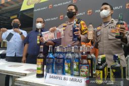 Polres Garut sita ribuan botol minuman keras jelang tahun baru