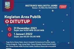Malam tahun baru area publik Kota Jambi ditutup