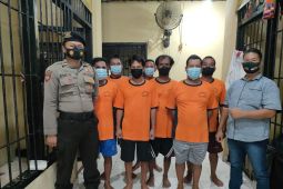 Polres Bangka Barat tangkap 10 penambang liar bijih timah