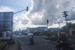 Traffic light di perempatan Polres Kapuas Hulu tidak berfungsi sejak 2016