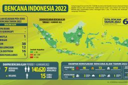 BNPB : 68 bencana alam terjadi pada pekan pertama awal 2022