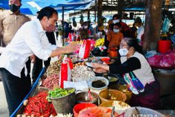 Presiden bagikan bantuan tunai  untuk pedagang terdampak pandemi
