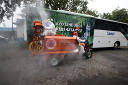 Kampanye prokes tim gabungan BPBD Jatim sasar Terminal Larangan Sidoarjo