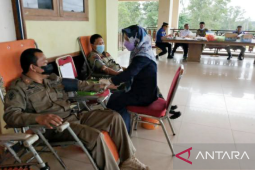 Satpol PP Babel gelar bakti donor darah, bukti peduli sesama
