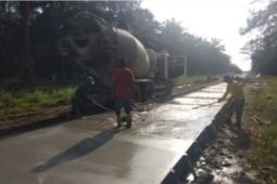 Proyek peningkatan jalan Sangkuriman-Damit-Olong Pinang selesai akhir Februari