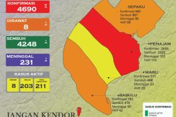 Kasus COVID-19 Kabupaten PPU  melonjak bertambah 66 positif