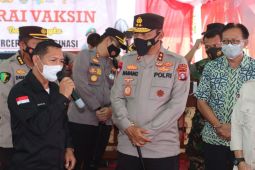 Kapolda Kalteng dorong percepatan vaksinasi di Katingan
