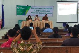 BPJS Ketenagakerjaan Taput sosialisasikan pentingnya perlindungan jamsostek bagi siswa magang