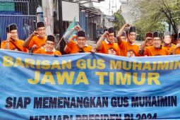 Bertopeng Muhaimin Iskandar, puluhan relawan deklarasi capres