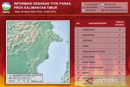 Di Provinsi Kaltim terdeteksi ada 14 titik panas