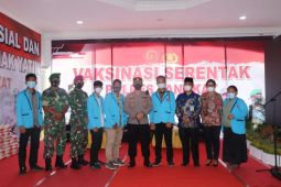 Kapolres Langkat zoom meeting dengarkan arahan Kapolri