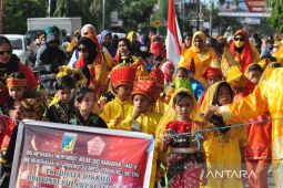Disdikbud Palu  gelar karnaval budaya meriahkan HUT Sulteng ke-58