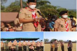 Kajari Palas tutup primtaq ke - XIII Pramuka di Buper Tor Sipiramanuk