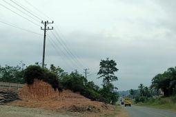 Tiang listrik terancam