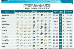 BMKG: Lima daerah di Kaltim berpotensi hujan lebat dan petir