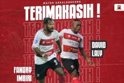 Liga 1: Madura United lepas David Laly dan Fandry Imbiri