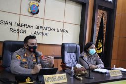Kapolres Langkat ikuti zoom meeting dengan Kapoldasu