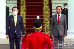 PM Jepang tiba di Istana Kepresidenan Bogor untuk bertemu Presiden Jokowi