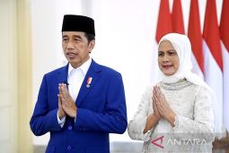 Presiden Jokowi shalat Id di Gedung Agung Yogyakarta