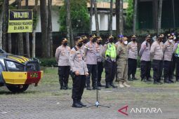 Satu Kompi Brimob disiagakan di jalur pansela untuk antisipasi begal