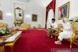 Presiden Jokowi dan Wapres Ma'ruf halalbihalal gunakan "video call"