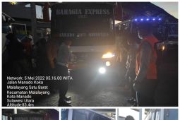 Lima bus berangkat dari Terminal Malalayang tujuan Gorontalo