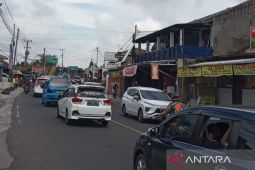 Antrean kendaraan tujuan Bogor memanjang dari Cianjur