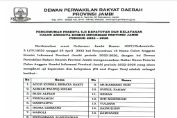 DPRD umumkan 15 nama calon anggota KIP yang berhak ikut "fit and proper test"
