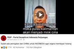 Hoaks, China akan ambil Kalimantan jika Indonesia tidak bayar utang