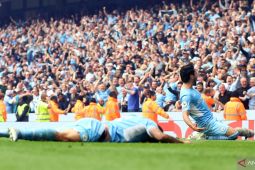 Man City juara Liga Inggris setelah tekuk Aston Villa 3-2