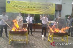 Kejaksaan Kediri musnahkan barang bukti narkoba