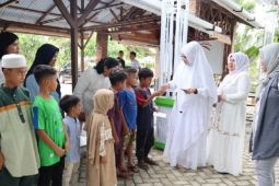 Halal bihalal, Ketua Bhayangkari Palas santuni anak yatim