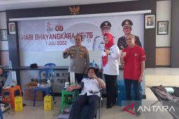 Polres Bangka Selatan sumbang 108 kantong darah