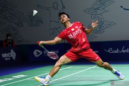 Kalahkan Vittinghus dari Denmark, Ginting ke perempat final Indonesia Open 2022